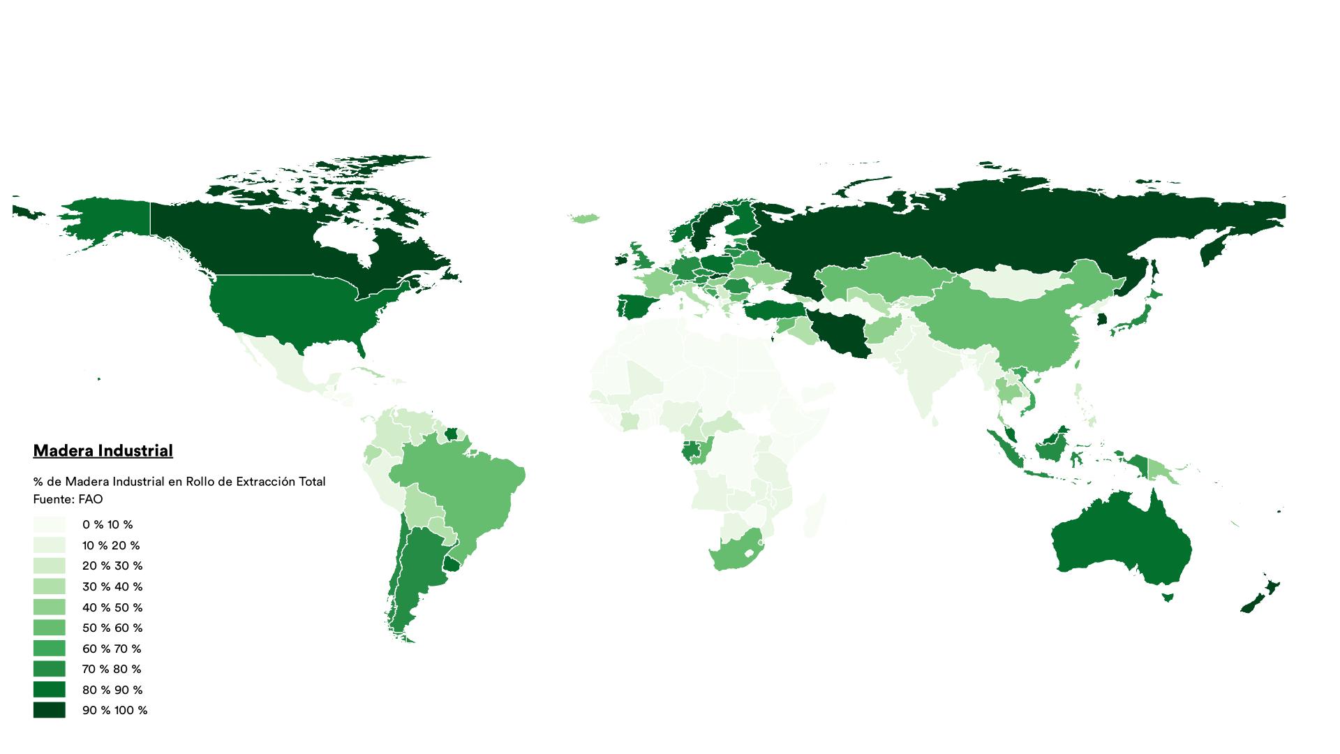 Datos globales y nacionales sobre la extracción y el uso de la madera